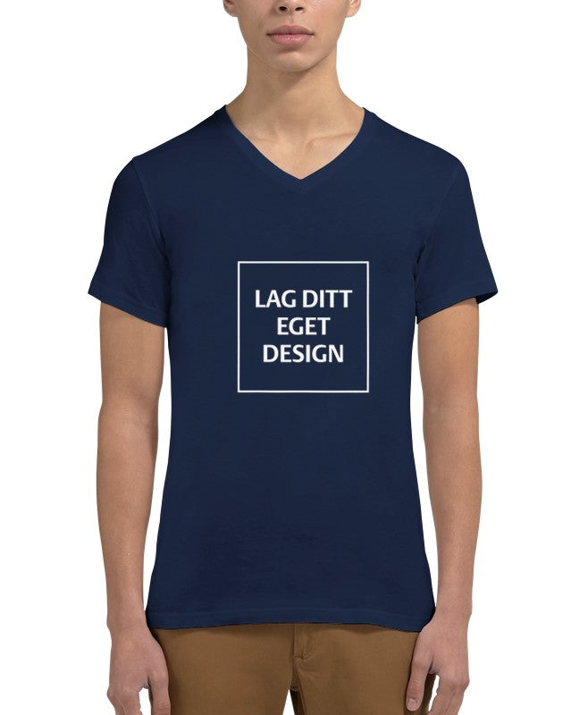 Design Your Own Premium Unisex V-Neck T-shirt with Custom Print