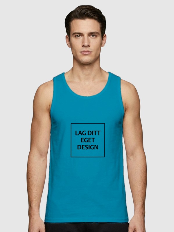 Sporty Singlet til Herre med Eget Trykk | Hurtigtørkende Polyester