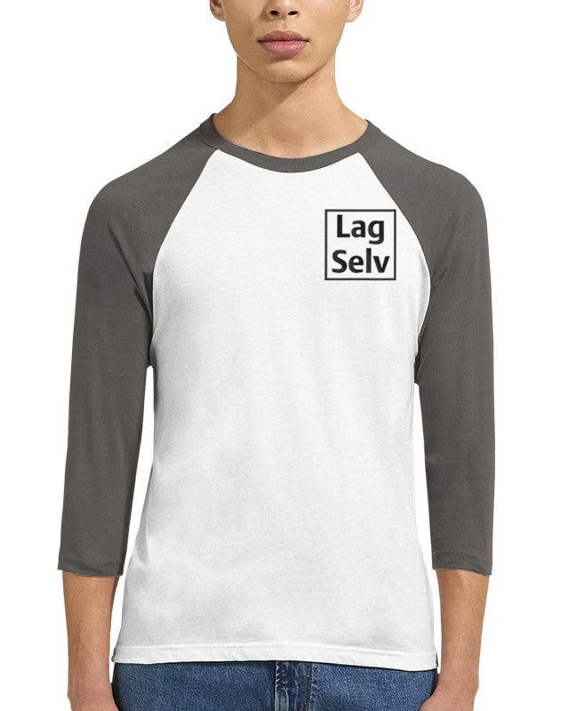 Lag din egen Unisex Raglan T-skjorte med 3/4 ermer | Med Eget Broderi