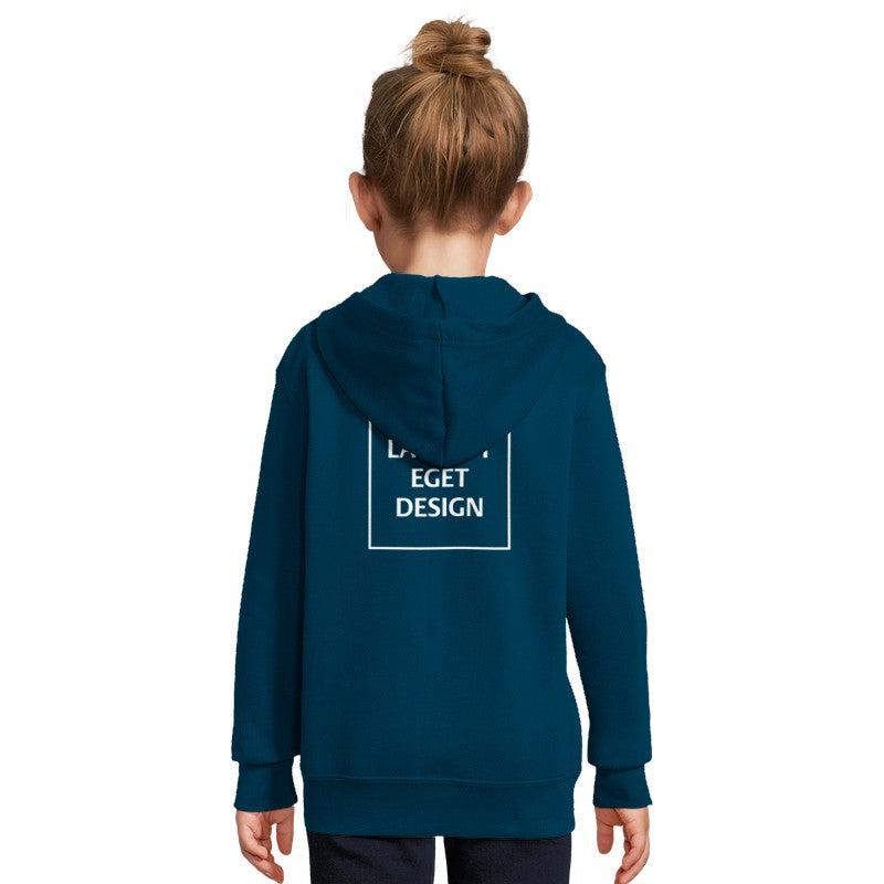 Hettejakke for Barn med Glidelås og Eget Trykk | Myk Zip Hoodie