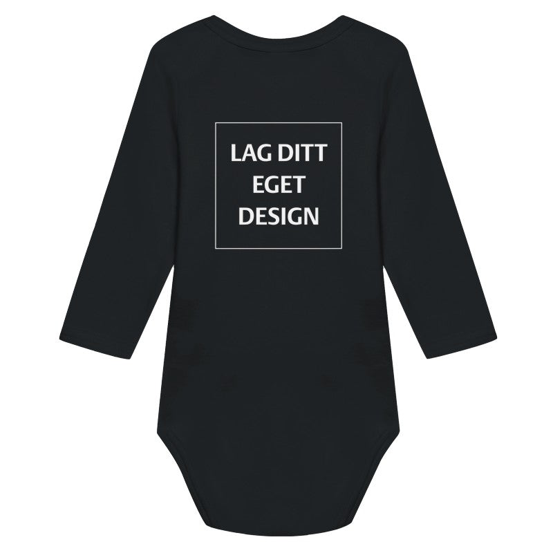 Klassisk Langermet Babybody med Eget Trykk | Lun Bomull