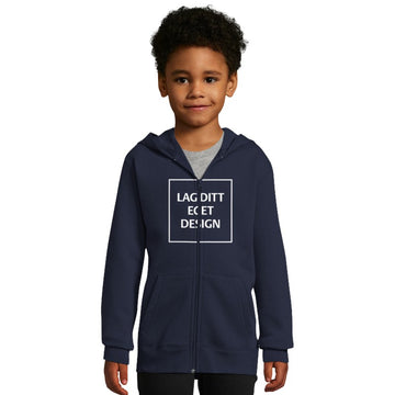 Hettejakke for Barn med Glidelås og Eget Trykk | Myk Zip Hoodie