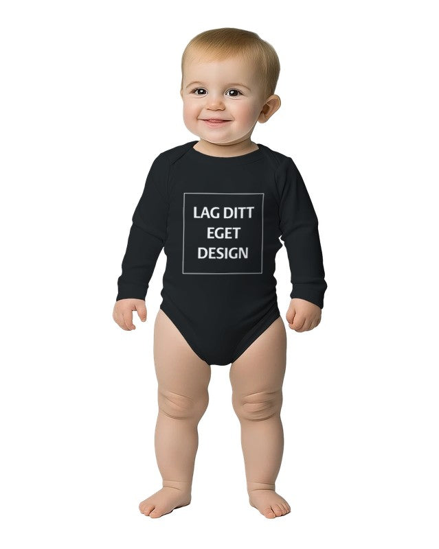 Klassisk Langermet Babybody med Eget Trykk | Lun Bomull