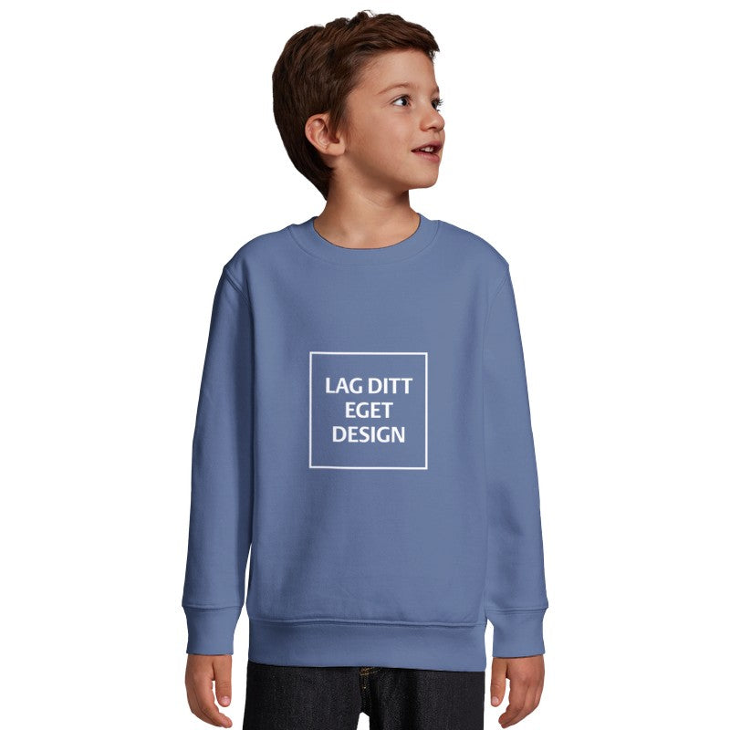 Klassisk Barnegenser med Eget Trykk | Varm Sweatshirt i Bomullsblanding