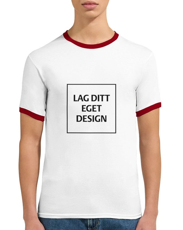 Unisex Ringer T-skjorte med Eget Trykk