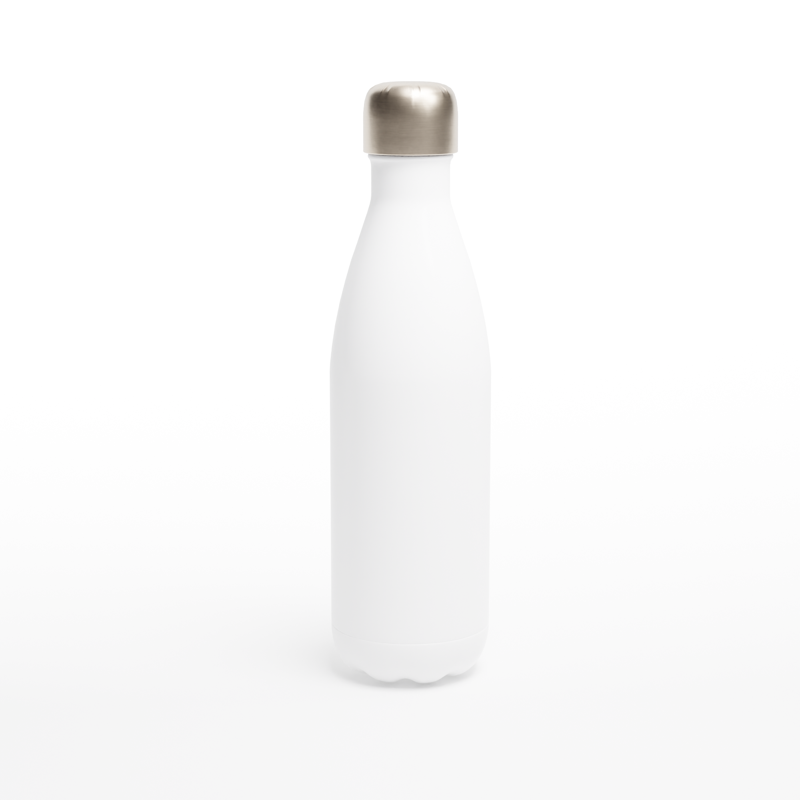 White 17oz Stainless Steel Water Bottle