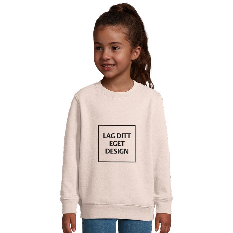 Klassisk Barnegenser med Eget Trykk | Varm Sweatshirt i Bomullsblanding