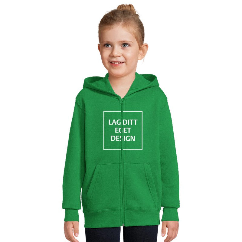 Hettejakke for Barn med Glidelås og Eget Trykk | Myk Zip Hoodie