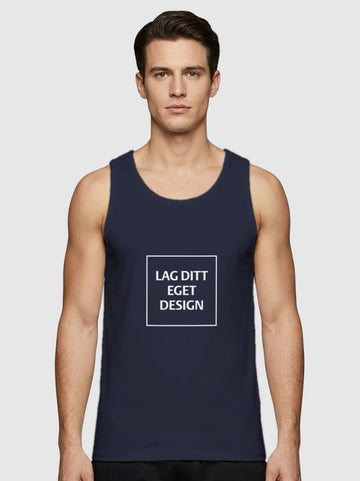 Sporty Singlet til Herre med Eget Trykk | Hurtigtørkende Polyester