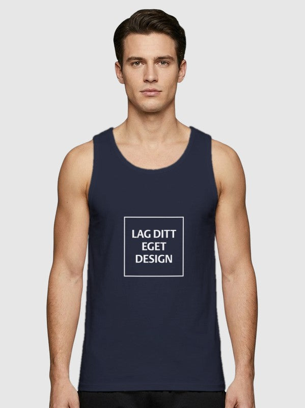 Sporty Singlet til Herre med Eget Trykk | Hurtigtørkende Polyester