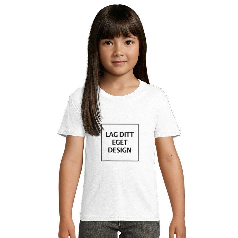 Økologisk Barne T-skjorte med Eget Trykk | 100% Økologisk Bomull