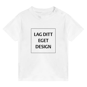 Myk Baby T-skjorte med Rund Hals og Eget Trykk