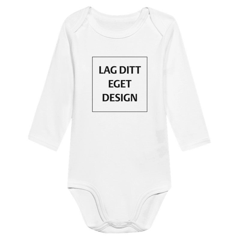 Klassisk Langermet Babybody med Eget Trykk | Lun Bomull