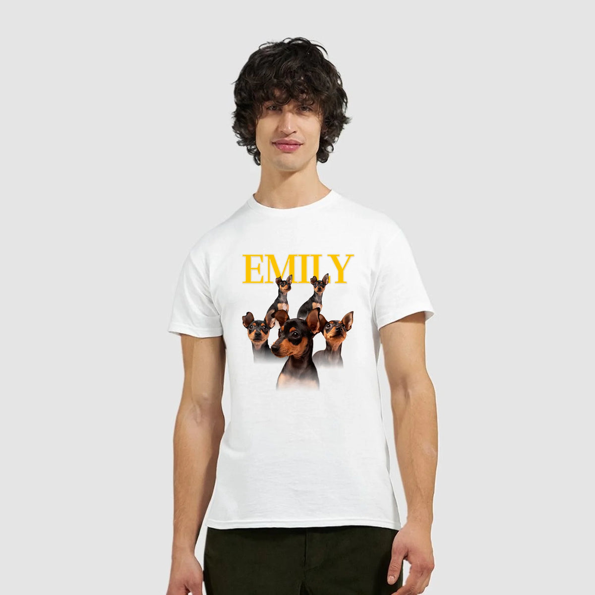 Custom Pet Vintage Bootleg T-Shirt - 90s Graphic Tee with Dog or Cat Photo