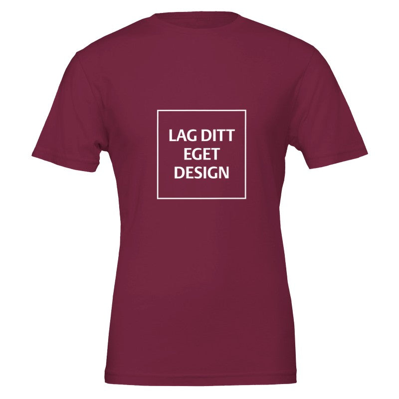 Premium Unisex Crewneck T-skjorte | Design din egen med eget trykk
