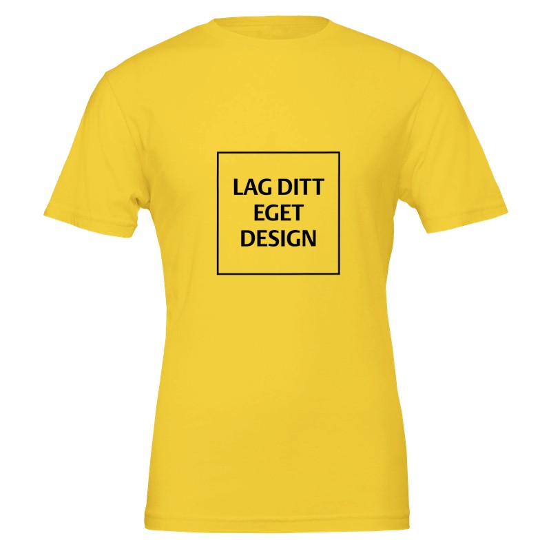Premium Unisex Crewneck T-skjorte | Design din egen med eget trykk