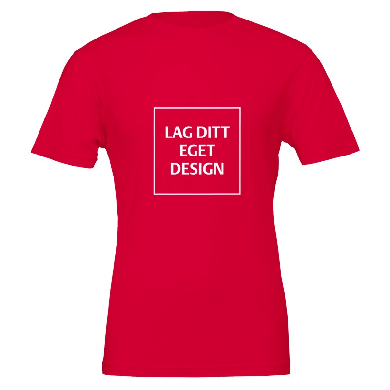 Premium Unisex Crewneck T-skjorte | Design din egen med eget trykk