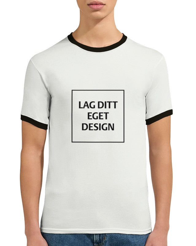 Unisex Ringer T-skjorte med Eget Trykk