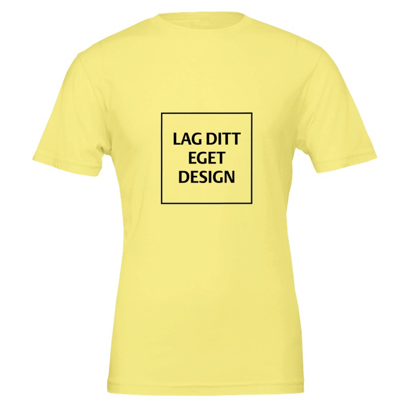 Premium Unisex Crewneck T-skjorte | Design din egen med eget trykk