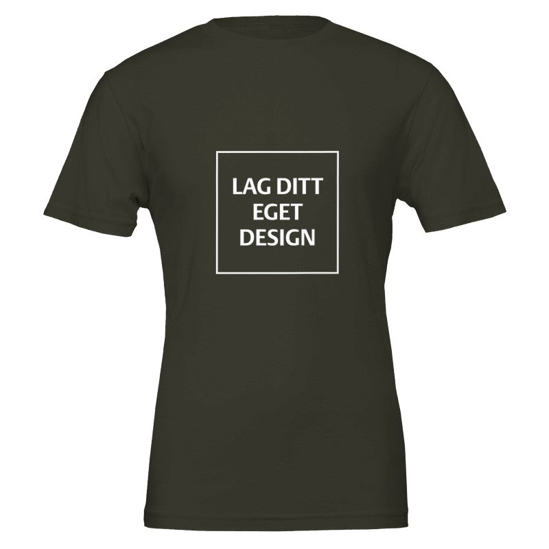 Premium Unisex Crewneck T-skjorte | Design din egen med eget trykk