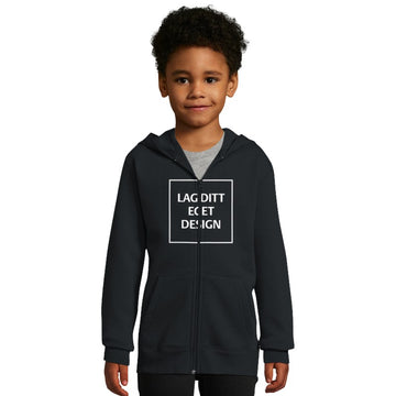 Hettejakke for Barn med Glidelås og Eget Trykk | Myk Zip Hoodie