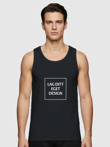 Sporty Singlet til Herre med Eget Trykk | Hurtigtørkende Polyester