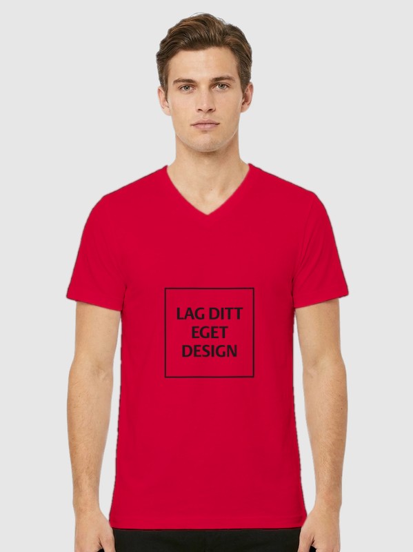 Design Your Own Unisex V-Neck T-Shirt | Custom Print