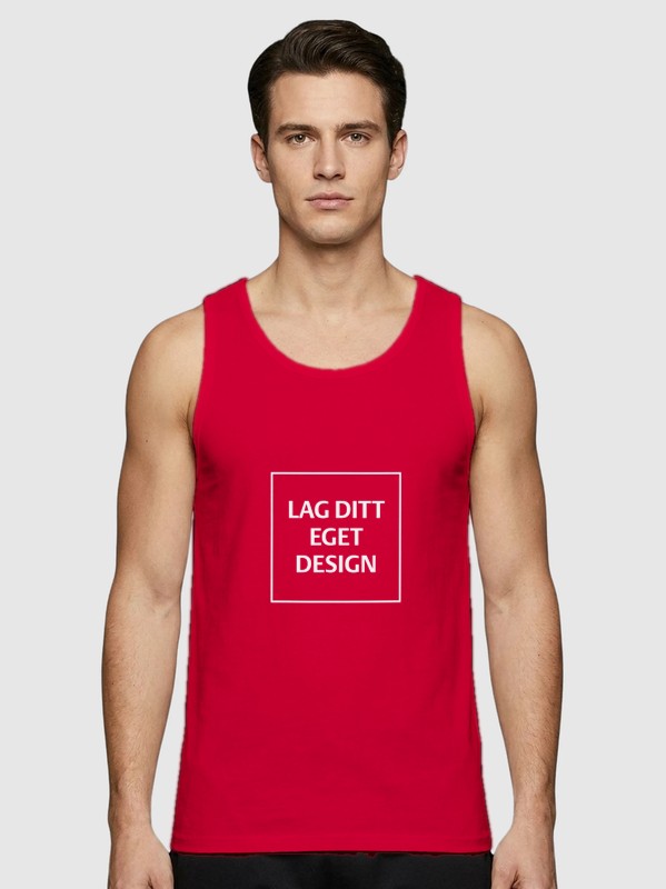 Sporty Singlet til Herre med Eget Trykk | Hurtigtørkende Polyester