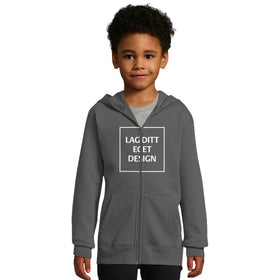 Hettejakke for Barn med Glidelås og Eget Trykk | Myk Zip Hoodie