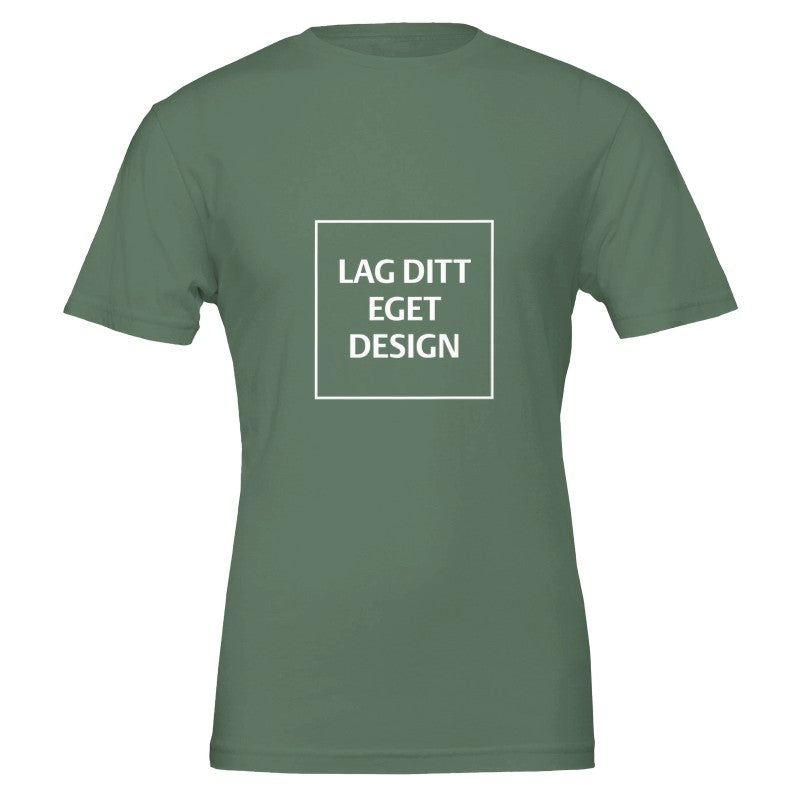 Premium Unisex Crewneck T-skjorte | Design din egen med eget trykk