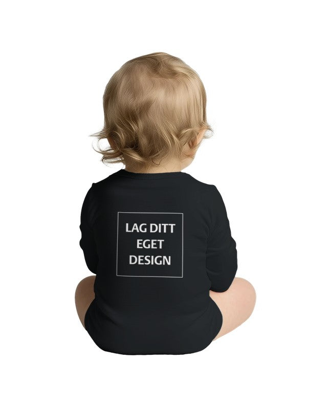 Klassisk Langermet Babybody med Eget Trykk | Lun Bomull