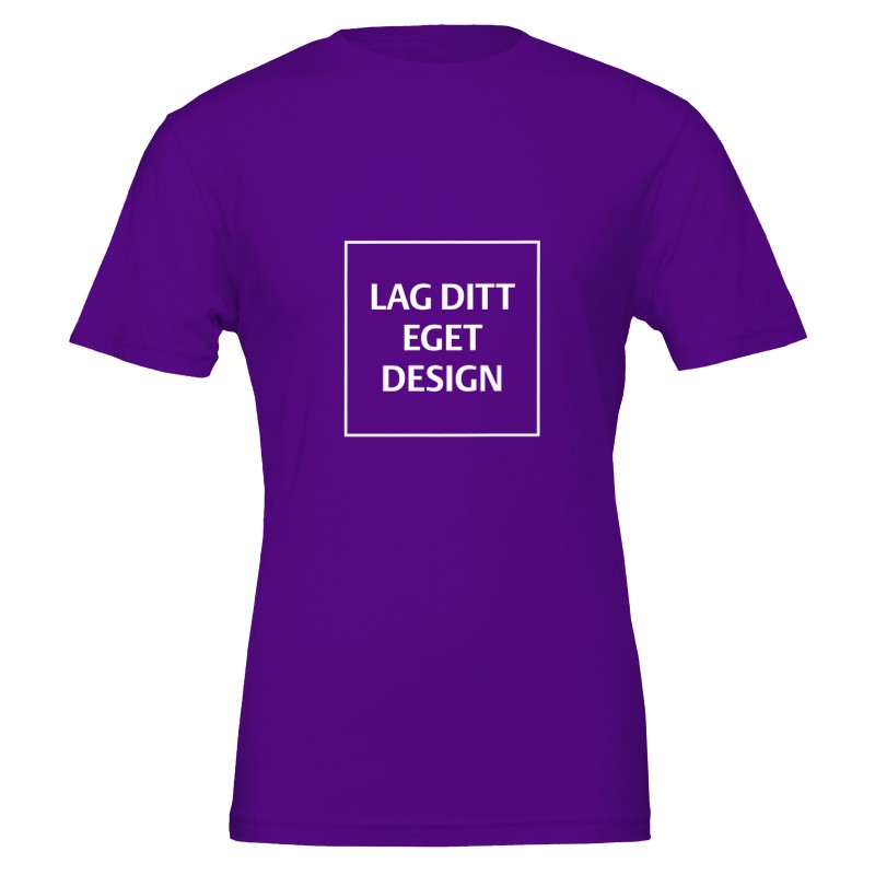 Premium Unisex Crewneck T-skjorte | Design din egen med eget trykk