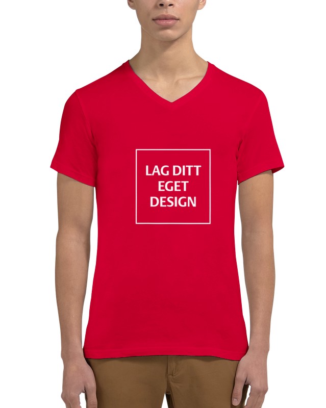 Design Your Own Premium Unisex V-Neck T-shirt with Custom Print
