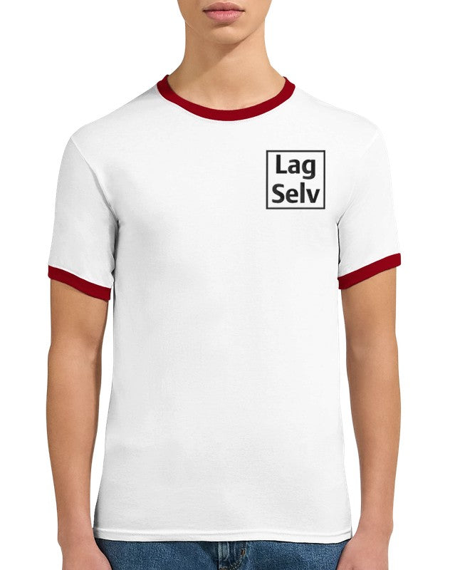 Unisex Ringer T-skjorte med Broderi - Design Din Egen
