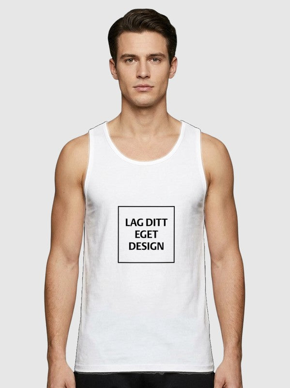 Sporty Singlet til Herre med Eget Trykk | Hurtigtørkende Polyester