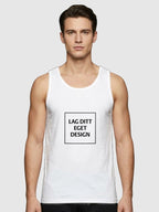 Sporty Singlet til Herre med Eget Trykk | Hurtigtørkende Polyester