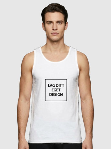 Sporty Singlet til Herre med Eget Trykk | Hurtigtørkende Polyester