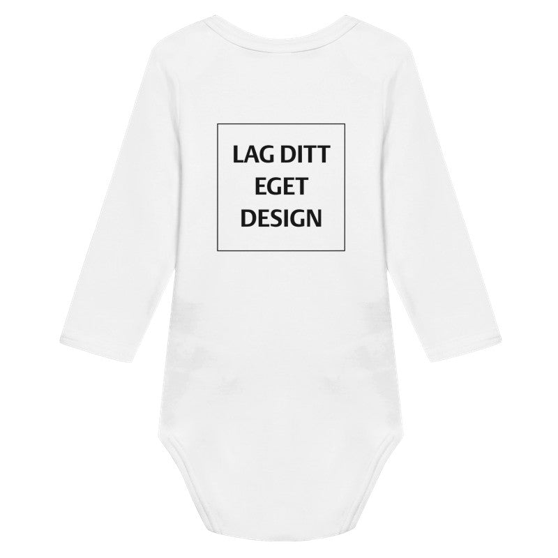 Klassisk Langermet Babybody med Eget Trykk | Lun Bomull