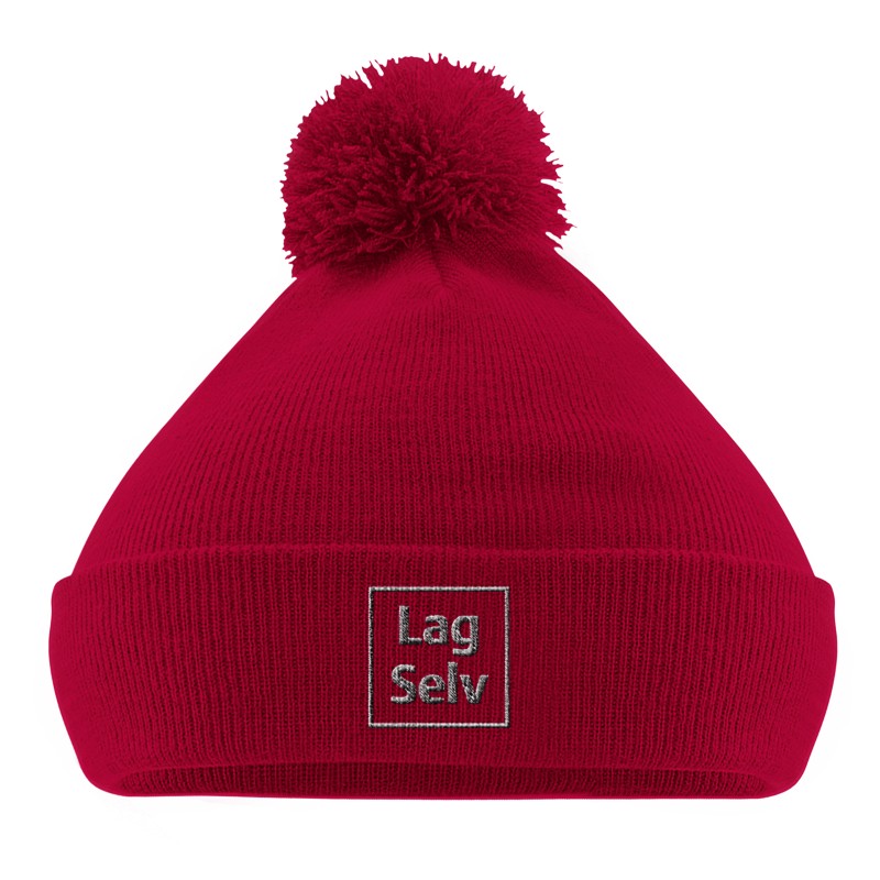 Strikket Lue med Dusk og Broderi | Design din egen lue