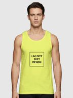Sporty Singlet til Herre med Eget Trykk | Hurtigtørkende Polyester