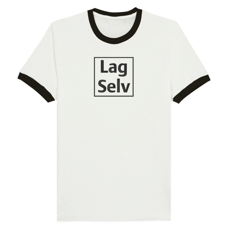 Unisex Ringer T-skjorte med Broderi - Design Din Egen