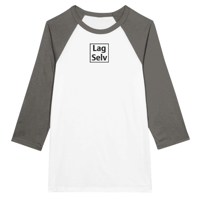 Lag din egen Unisex Raglan T-skjorte med 3/4 ermer | Med Eget Broderi