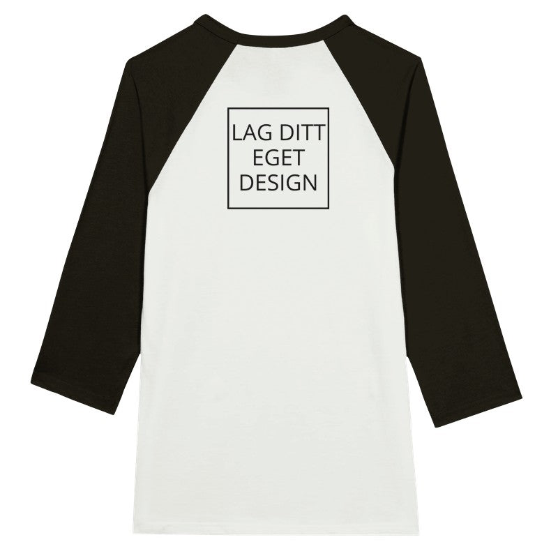 Unisex Raglan T-skjorte med 3/4 Ermer – Skap Ditt Unike Design