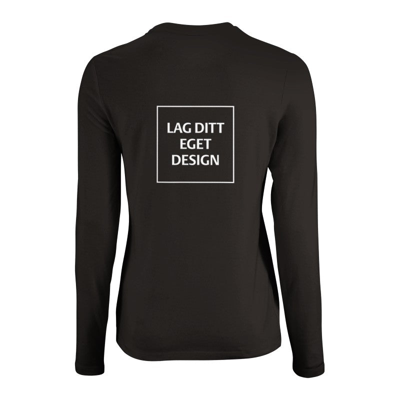 Design Your Own Custom Fitted Long Sleeve T-shirt for Women with Print