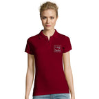 Design your own custom embroidered women's fitted polo shirt
