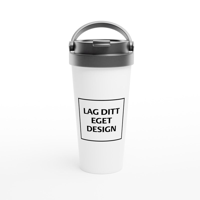 White Stainless Steel Travel Mug | Custom Print