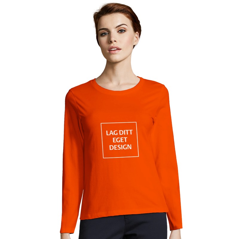 Design Your Own Custom Fitted Long Sleeve T-shirt for Women with Print