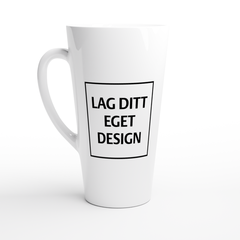 White Latte Ceramic Mug | Custom Print
