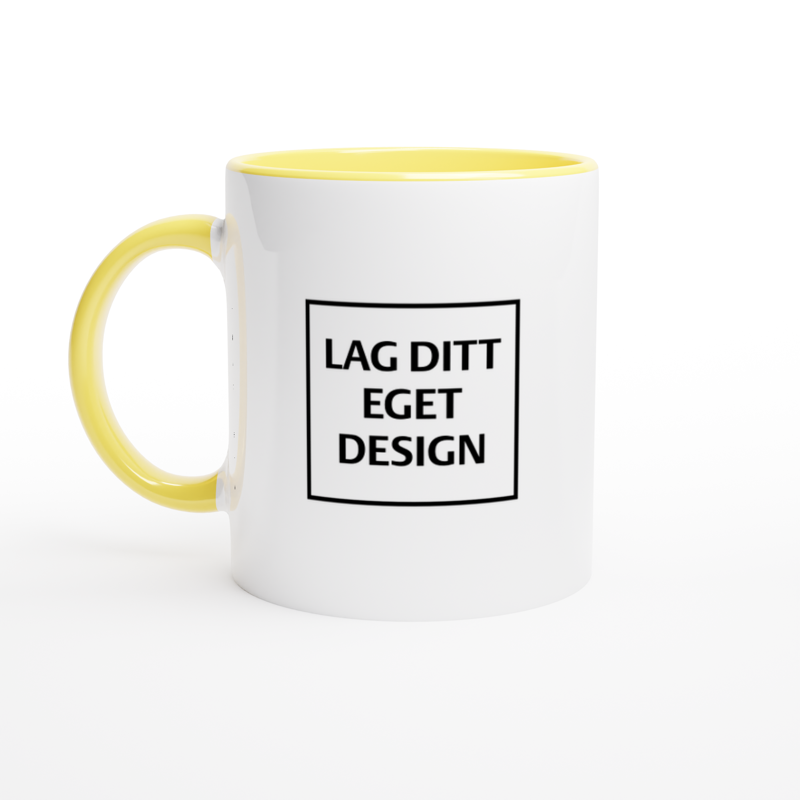White Ceramic Mug with Color Inside | Custom Print