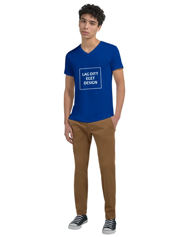 Design Your Own Premium Unisex V-Neck T-shirt with Custom Print